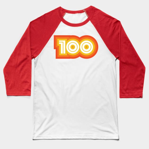100 Mile Trail and Ultra Running Retro Groovy Baseball T-Shirt by PodDesignShop